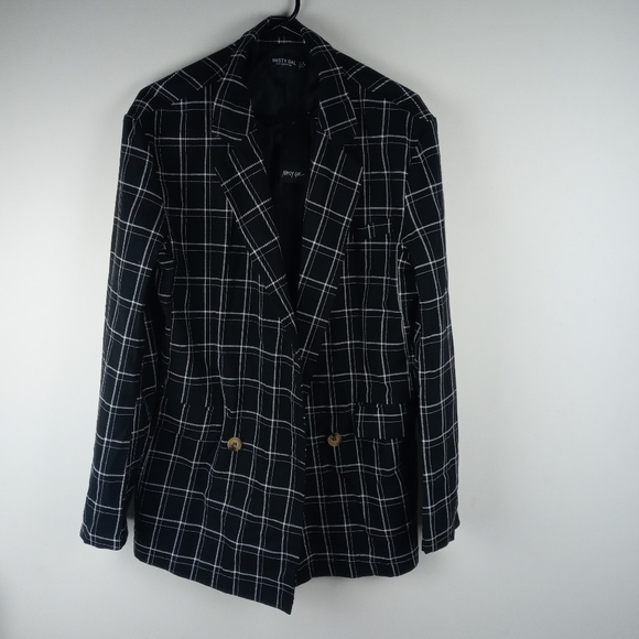 Nasty Gal Jackets & Blazers - Nasty Gal Oversized Grid Check Blazer Size 4